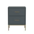 thumbnail image 1 of Alpine Furniture Madelyn Two Drawer Nightstand, Slate Gray, 1 of 3