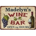 thumbnail image 1 of Madelyn's Rustic Wine Bar Sign Wall Decor Kitchen Gift 12 x 18 Matte Finish Metal 112180056680, 1 of 1