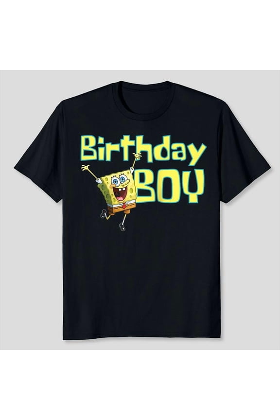x SpongeBob SquarePants - SpongeBob SquarePants Birthday Boy Raglan Baseball Tshirt Unisex, Sizes S-5XL, Tbun