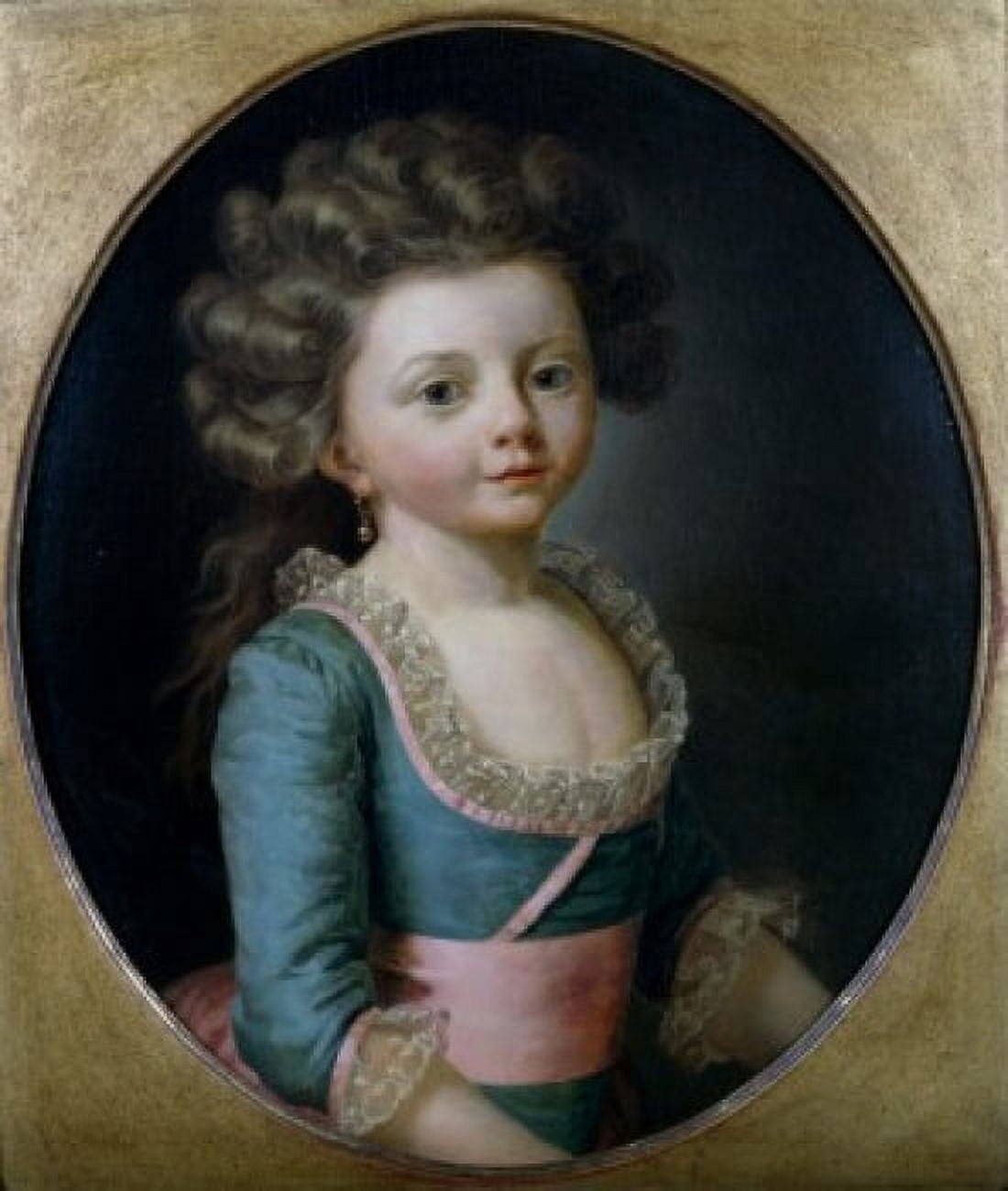 Mademoiselle Busseuil by Antoine Vestier (1740-1824) Canvas Art - Antoine Vestier (18 x 24)