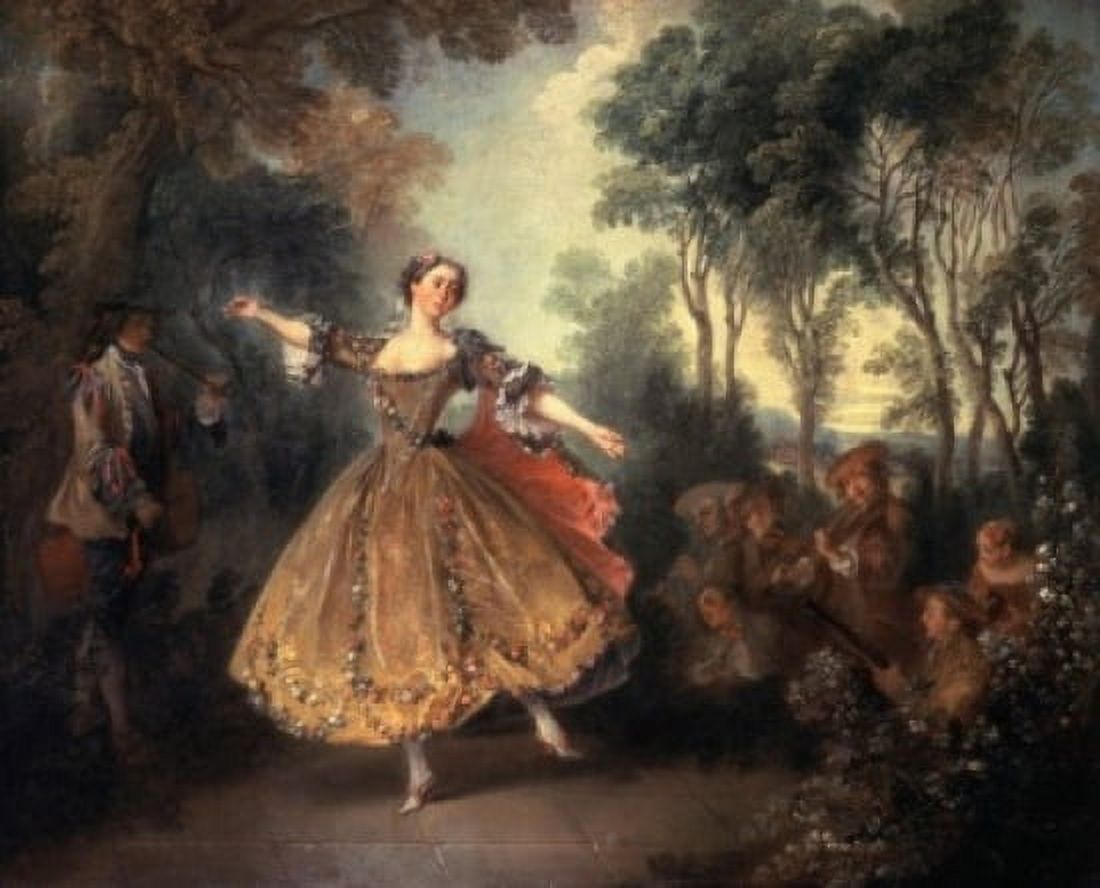 Mademoiselle Camargo Dancing ca1730 Nicolas Lancret (1690-1743 French) Oil on canvas State Hermitage Museum St Petersburg Russia Canvas Art - Nicolas Lancret (24 x 36)