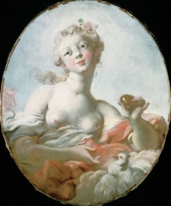 Mademoiselle Marie-Catherine Colombe en Venus Glorieuse Jean Honore Fragonard (1732-1806 French) Canvas Art - Jean Honore Fragonard (18 x 24)