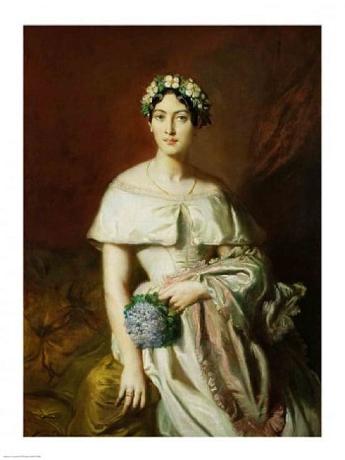 Mademoiselle Marie-Therese de Cabarrus 1848 Canvas Art - Theodore Chasseriau (18 x 24)