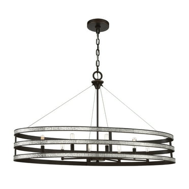 Madera 8-Light Linear Chandelier in English Bronze