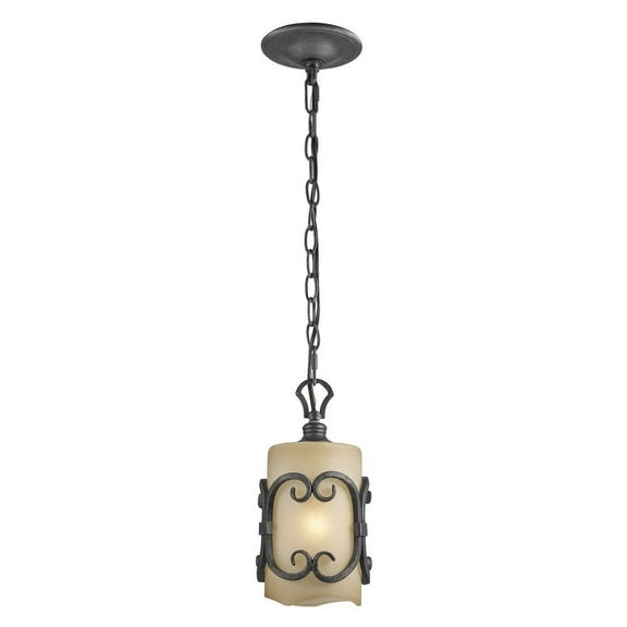 Wry Lighting Madera 1-light Pendant in Black Iron