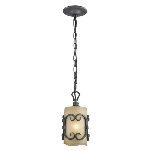 Wry Lighting Madera 1-light Pendant in Black Iron