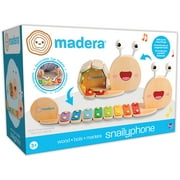 Madera Wood Snailyphone - Snail-Designed 8-Key Xylophone, 2 Matching Mallets, Wooden Musical Instrament, Interactive Toy, Kids-Toddlers Ages 3+