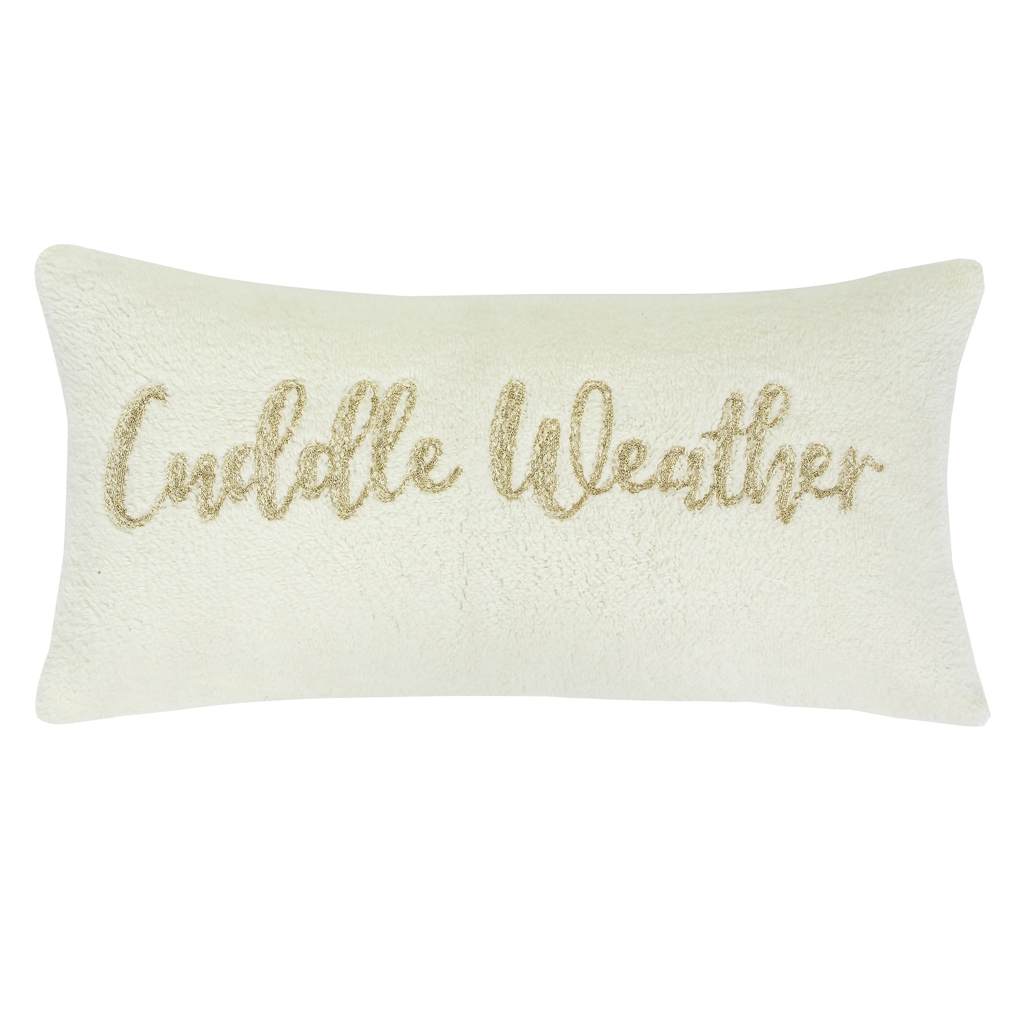 Madera by Levtex Home - Decorative Pillow (12x24in.) - Cuddle Weather - Gold, and White