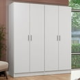thumbnail image 1 of Madesa 4 Doors Storage Cabinet with Ample Shelves Space 63"L Utility Armoire Closet  Entryway and Bedroom Organization Unit - White, 1 of 10