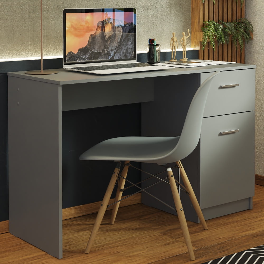 Compact grey desk discount