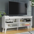thumbnail image 1 of Madesa Compact TV Stand Cabinet with 4 Shelves and Cable Management for 50, 55 Inch TV Media Storage Unit Living Room and Bedroom  Wooden Television Media Console - White, 1 of 6