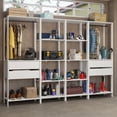 thumbnail image 1 of Madesa Garage Storage Rack with 4 Drawers, Open Shelves and Hanging Spaces 102"L Multiuse Modular Organization Cabinet for Tools - White, 1 of 11