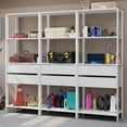 thumbnail image 1 of Madesa Garage Storage Cabinet 6-Drawer Tool Organizer with Open Shelves 82" - White, 1 of 8