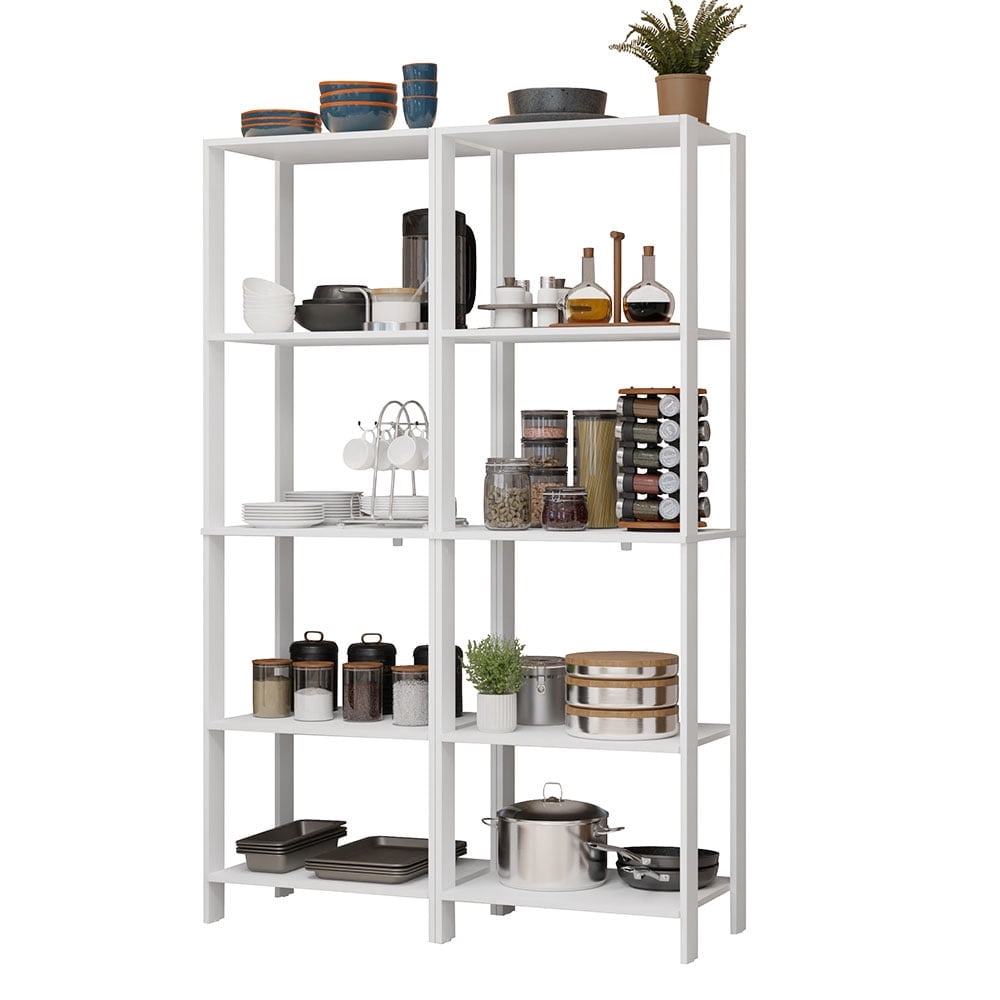 Kitchen Enclosed Storage Racks Madesa Kitchen Pantry Storage Rack with 10 Open Shelves 47