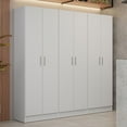 thumbnail image 1 of Madesa Kitchen Set 3 Pantry Storage Cabinet with 5 Utility Shelves 23 Inch Wooden Organization Unit for Kitchen - White, 1 of 9