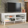thumbnail image 1 of Madesa TV Stand Unit with 4 Shelves and Cable Management for 55, 65 Inch Media 1 Storage Gaming Media Console Living Room and Bedroom Entertainment Center Modern Wooden Television Cabinet - White, 1 of 8