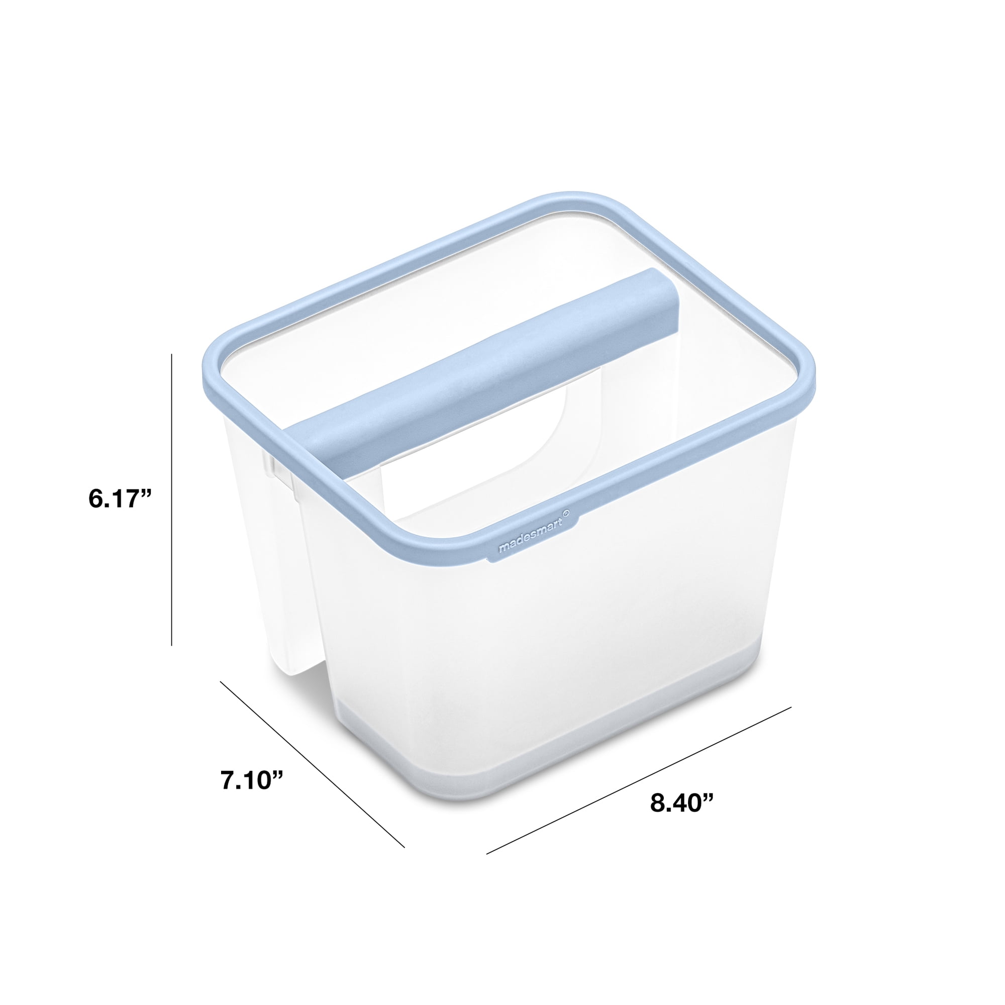Madesmart 2-compartment Hot Tools Holder, Bathroom Organization, Frost and Blue