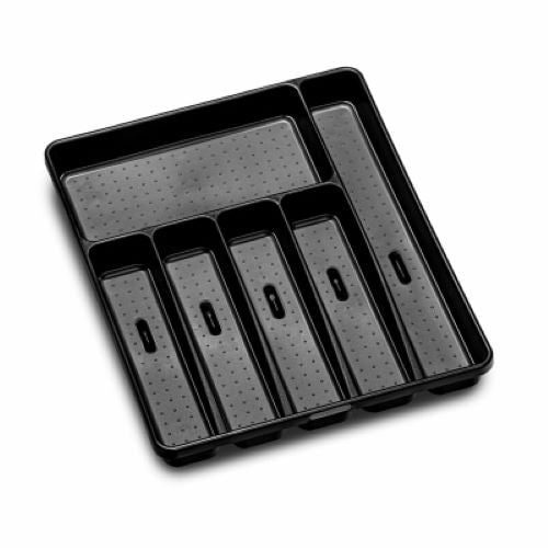 Madesmart 95-29806-06 Large Black Silverware Storage / Organizer Tray - Quantity of 3