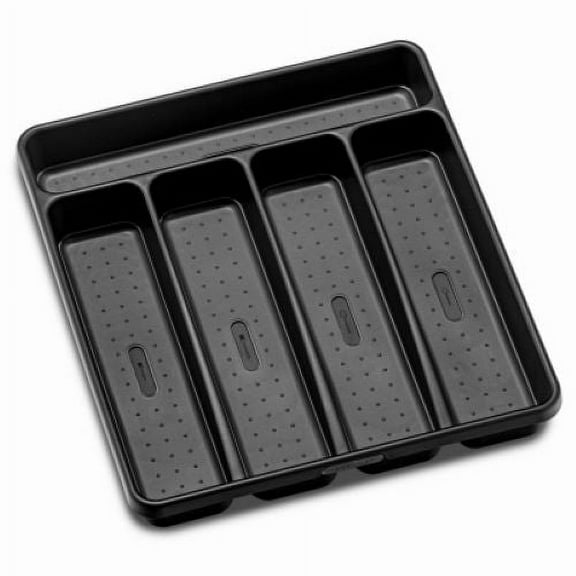 Madesmart 95-29885-06 Small Black 5-Compartment Silverware Storage Tray - Quantity of 3