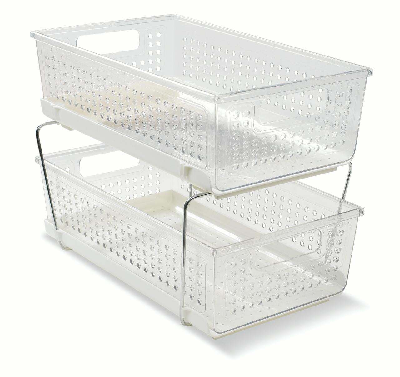 Madesmart Storage Basket with 2 Levels and White Base