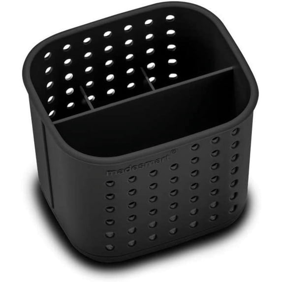 Madesmart Elevated Station, All-in-One Sink Storage, Ventilation Holes Promote Drying, Detachable Draining Base, Small, Carbon