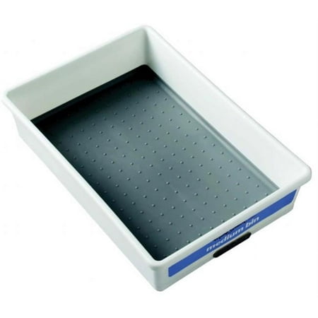 Madesmart Plastic 75 Liters Low-Profile Storage Bin for Drawers, White, 9.75 x 6.75 x 2 in