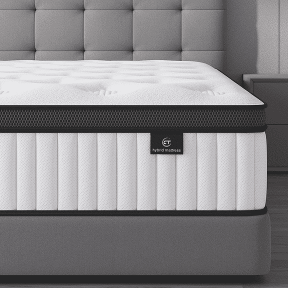 Madevos Full Mattress in a Box, 12 inch Memory Foam individual Pocket Spring Hybrid Mattress - Medium Firm Support with Soft & Breathable