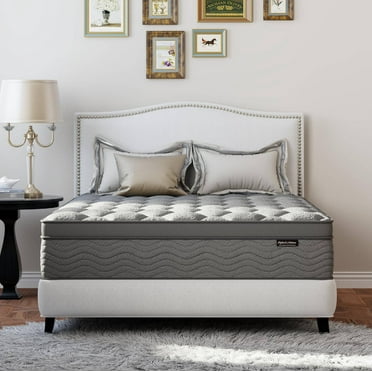 Madevos Twin Mattress, 10 inch Hybrid Mattress in a Box, Memory Foam and Individual Pocket Springs, Soft and Breathable, Medium Feel