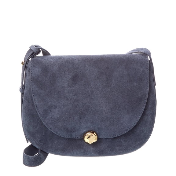 Madewell Dakota Large Suede Saddle Bag, Black