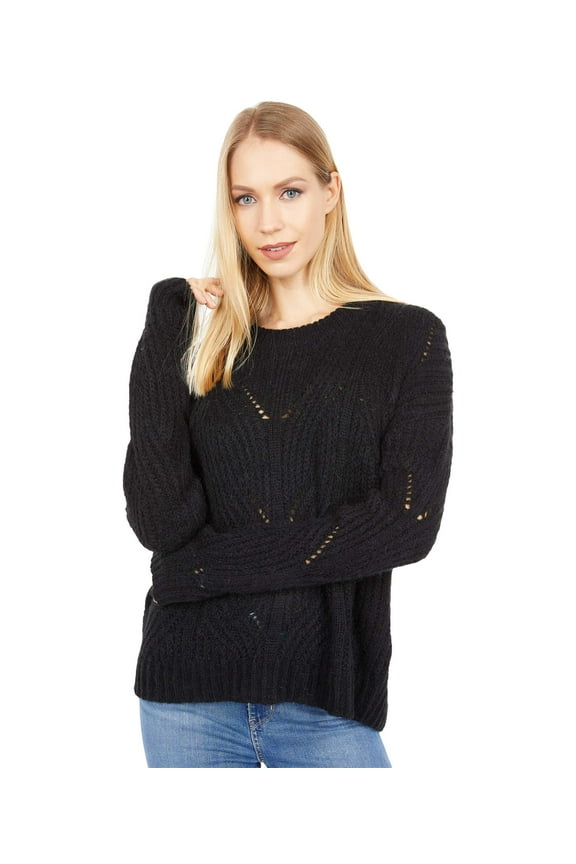 Dasher Stich Crew Neck Pullover Heather Soot XL (Women's 14-16)