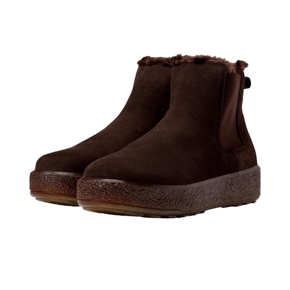 Madewell Joey Warm Pull-On Chelsea Boot Dark Coffee  NC297-239 Women's Size 6
