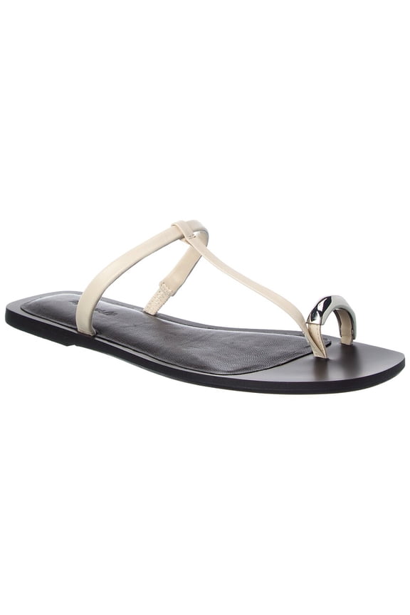 Lala Leather Sandal, 6.5, White