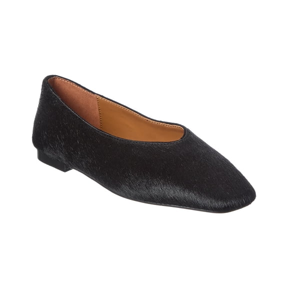 Madewell Mylie Haircalf Ballet Flat, 10, Black