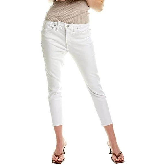 Madewell Petite 9 Mid-Rise Crop in Pure White 31 Regular Pure White