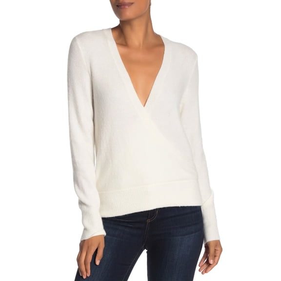 Madewell Womens Faux Wrap Sweater X-Small Antique Cream - NWT $79