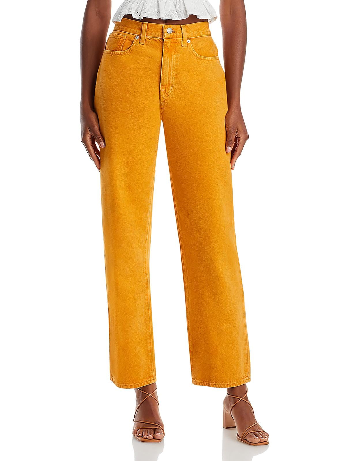 Madewell Womens High Rise Solid Straight Leg Jeans Walmart