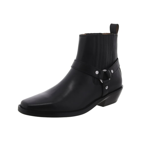 Madewell Womens Western Moto Leather Block Heel Cowboy, Western Boots