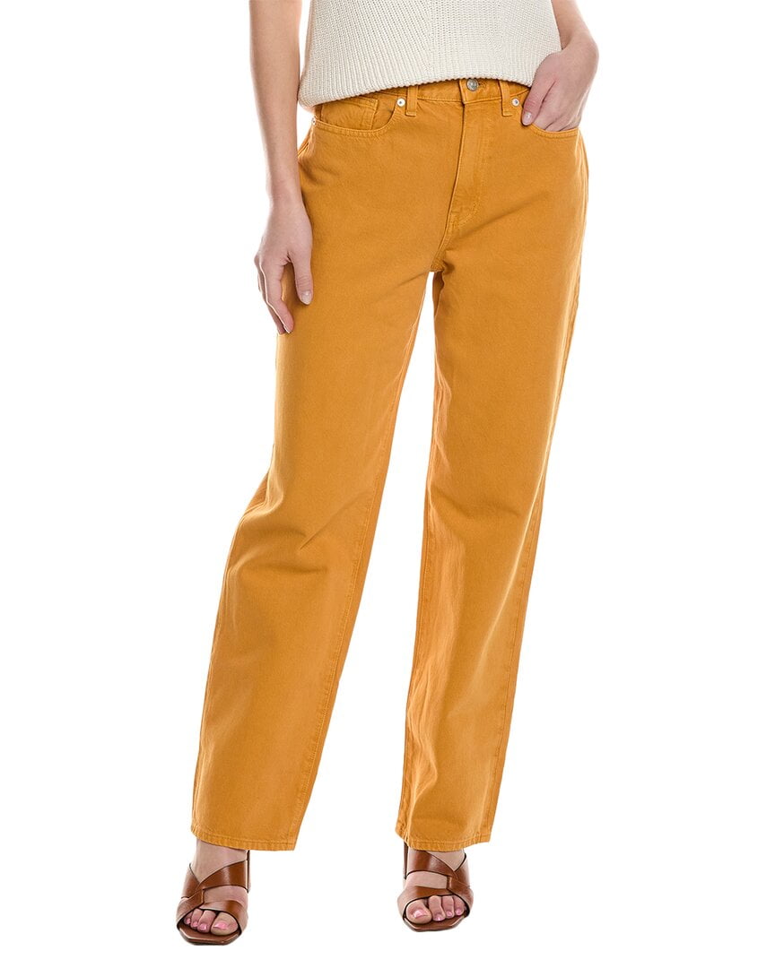 Madewell womens Baggy Ochre Fresco Straight Jean, 23, Yellow
