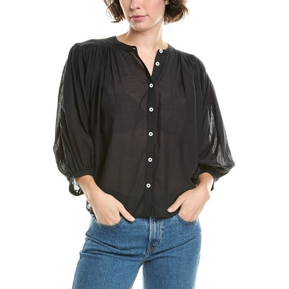 Madewell womens Balloon Sleeve Top, m, Black
