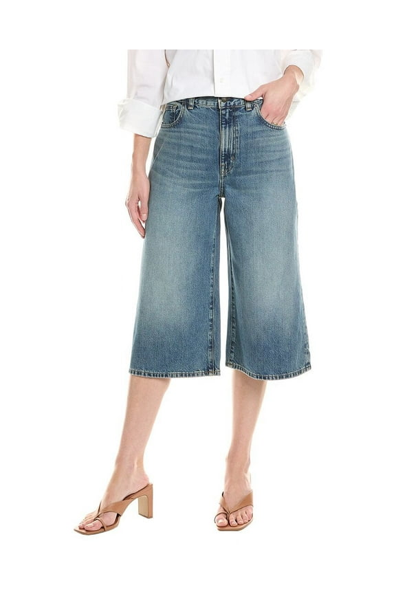 womens Billings Wash Denim Culotte Jean, 23, Blue