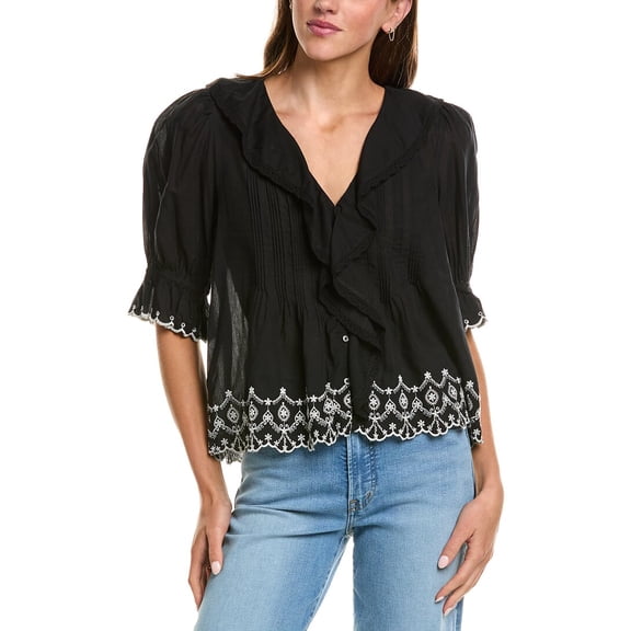 Madewell womens Blaire Top, s, Black