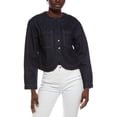 thumbnail image 1 of Madewell womens  Curved Hem Button Jacket, m, Blue, 1 of 3