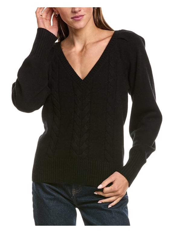 womens Femme Carlia Wool Pullover, xs, Black