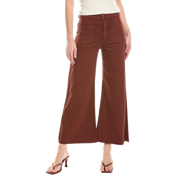 Madewell womens Henna Flared Wide Leg Crop Jean, 24, Red