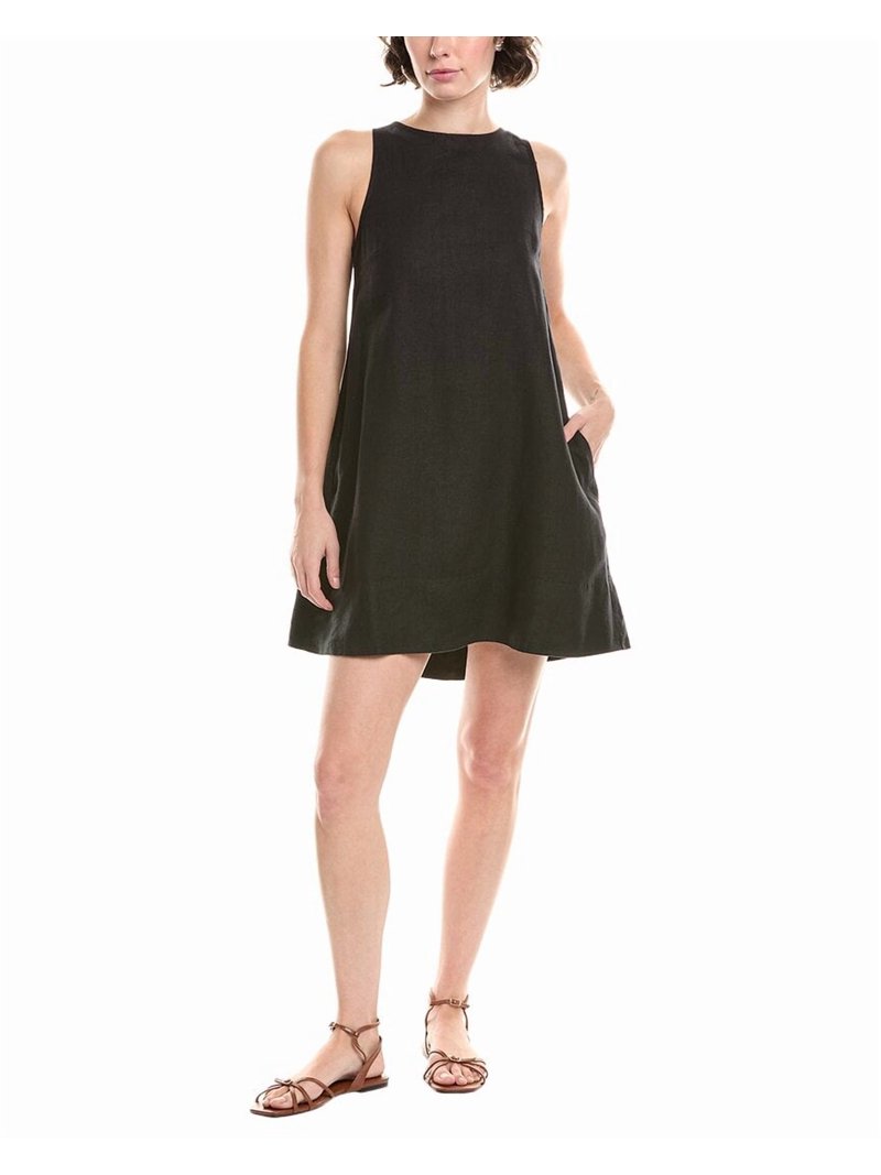 Madewell womens Mini Linen Shift Dress, m, Black Madewell womens Mini Linen Shift Dress, m, Black