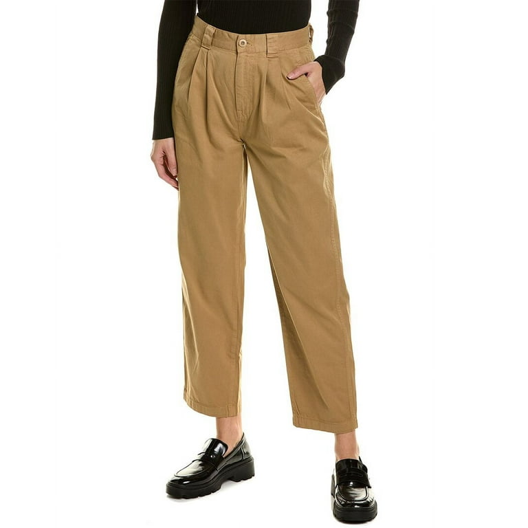 Madewell womens Pleated Tapered Pant, 24, Green - Walmart.com