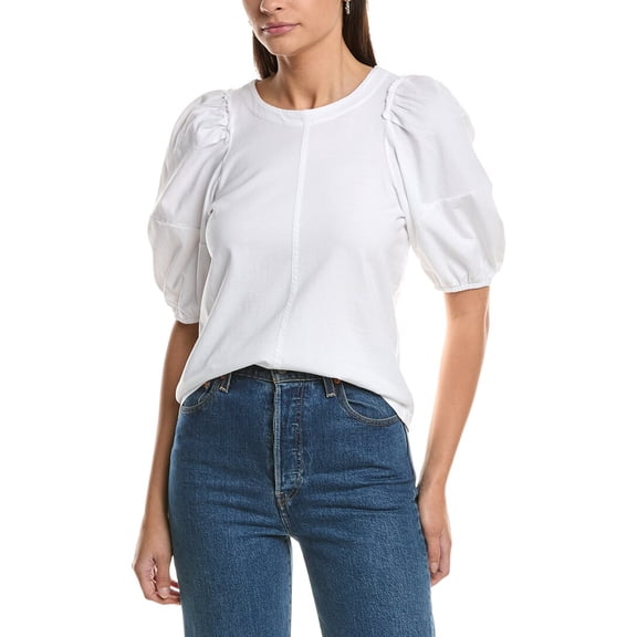 Madewell womens Puff Sleeve T-Shirt, XXL, White