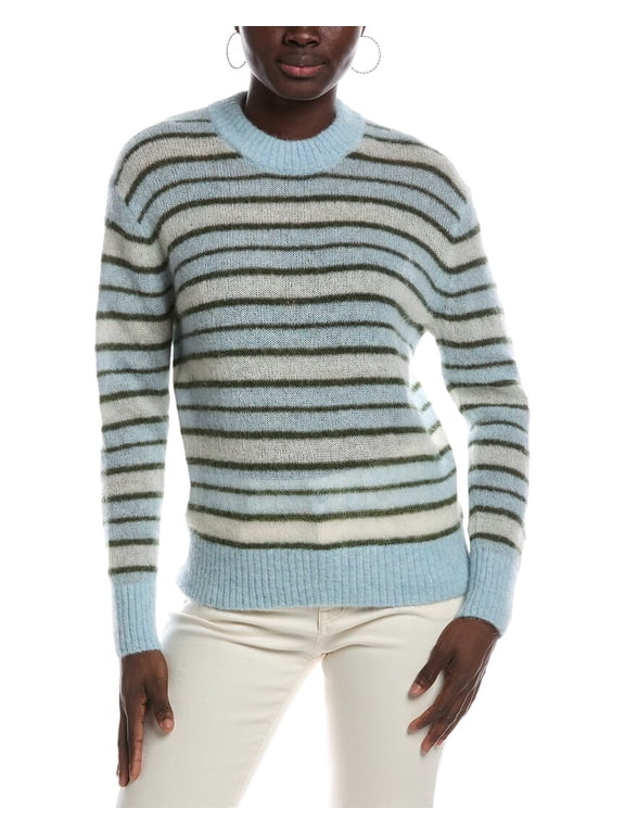 womens Roadmap Stripe Ariana Chamade Pullover Alpaca-Blend Sweater,