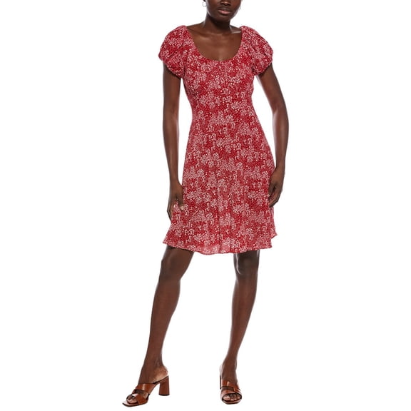 Madewell womens Ruched Mini Dress, 2, Red