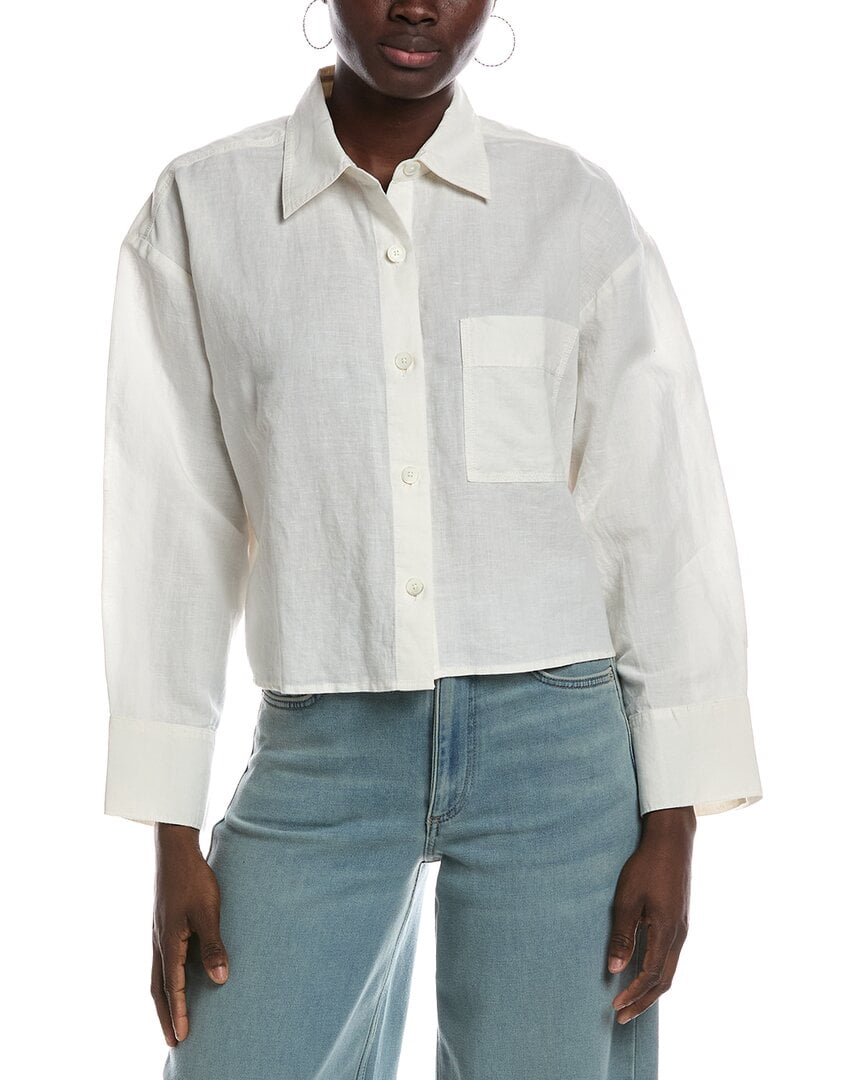 Madewell Straight Hem Linen-Blend Shirt Women’s